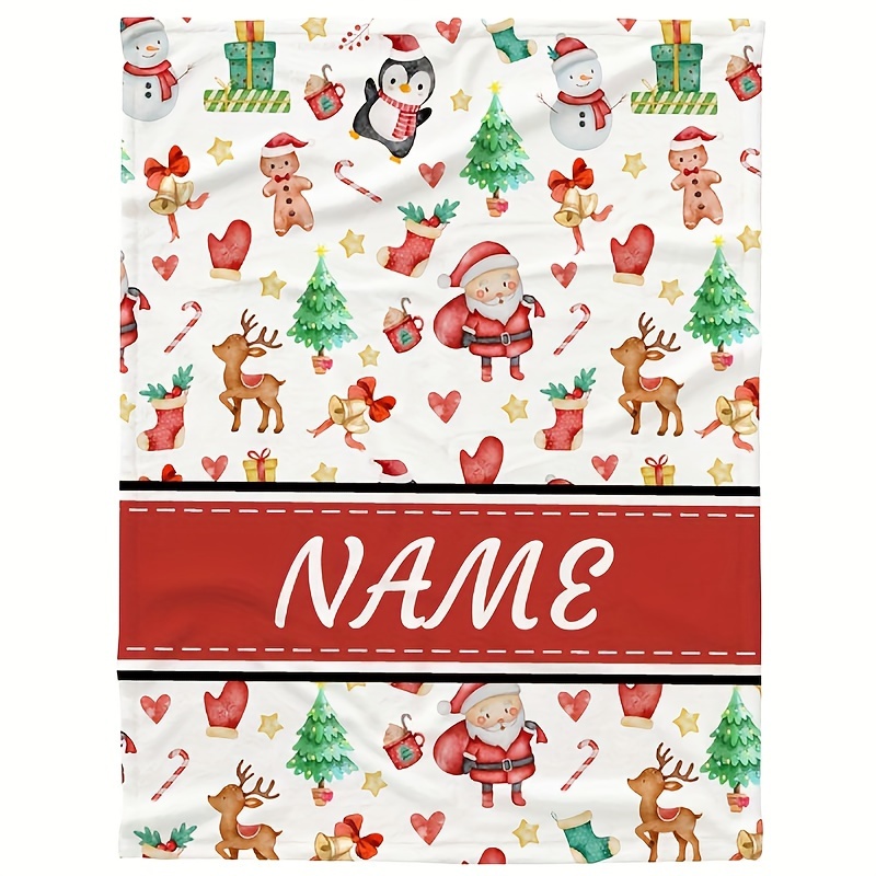 Custom Christmas-themed Flannel Throw Blanket With Your Name - Perfect For Gifts, Cozy For Couch, Bed, Office & Outdoor Use
Custom Christmas-themed Flannel Throw Blanket With Your Name - Perfect For Gifts, Cozy For Couch, Bed, Office & Outdoor Use