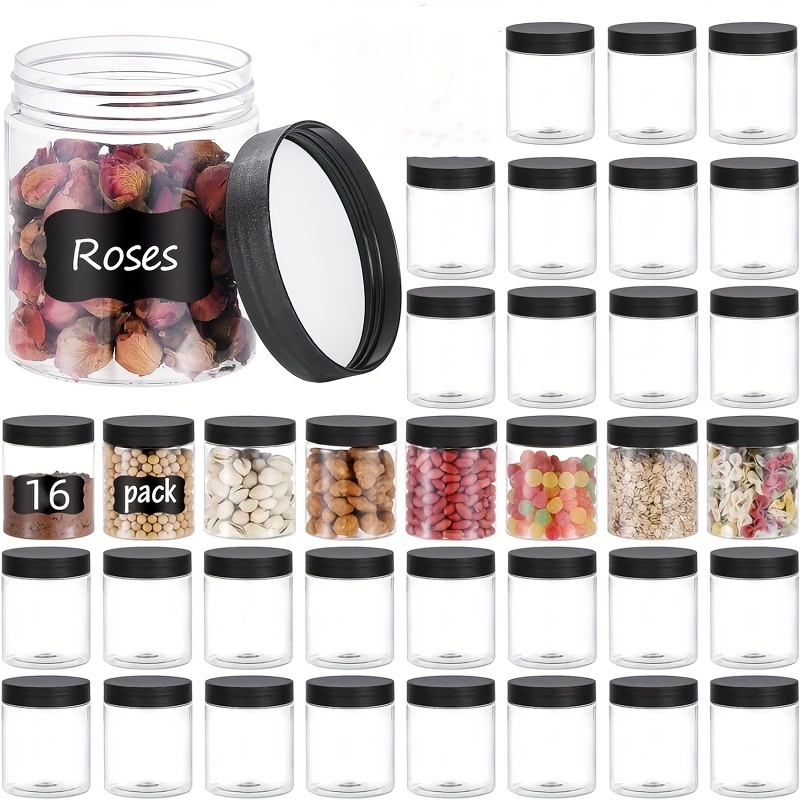 16pcs 8oz Clear Plastic Jars With Black - & Refillable Containers For Cosmetics, , Honey, & More - Sulfate-free, Flip- For - Ideal For Travel & Sample Organization
16pcs 8oz Clear Plastic Jars With Black - & Refillable Containers For Cosmetics, , Honey, & More - Sulfate-free, Flip- For - Ideal For Travel & Sample Organization