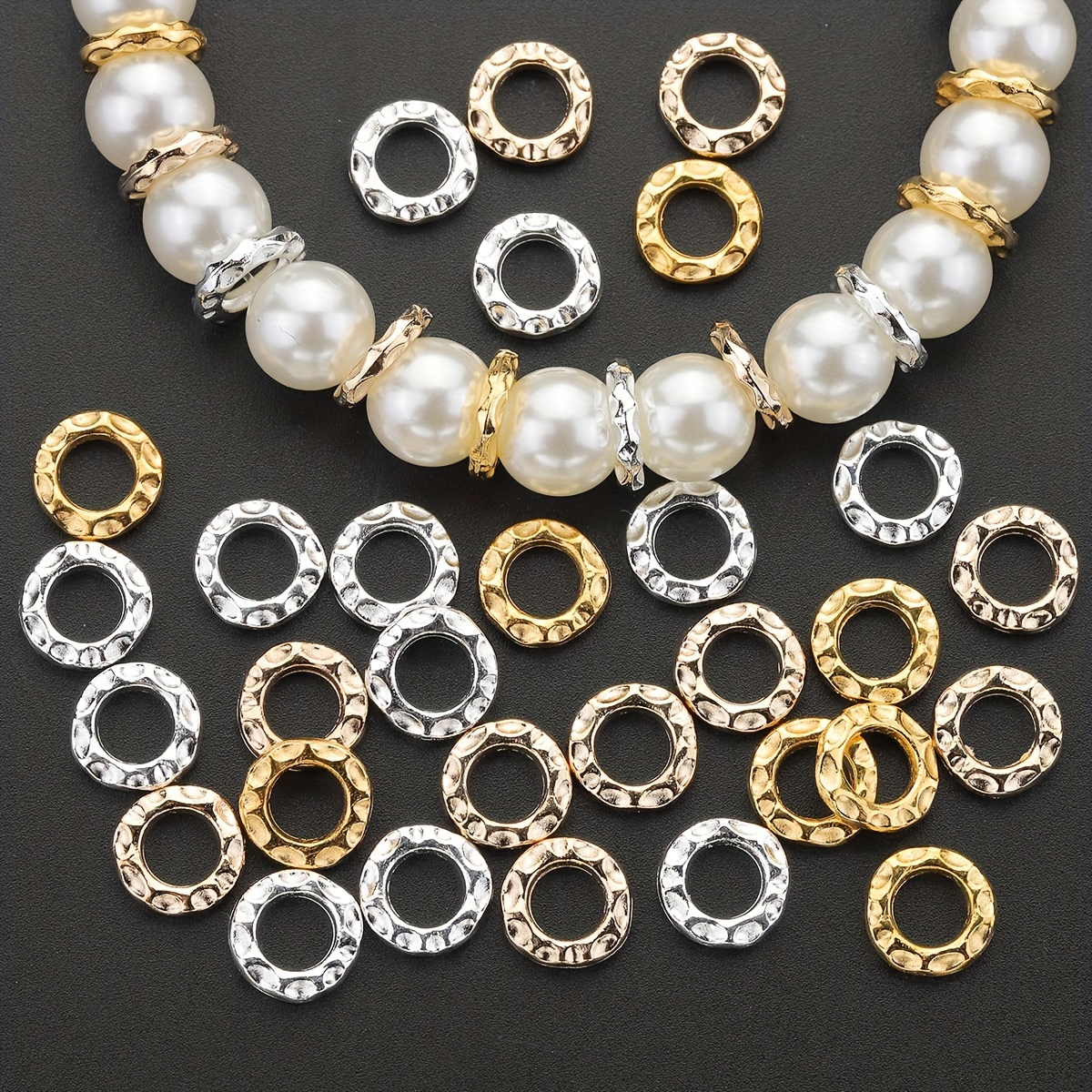 50pcs&100pcs Alloy Hammer Pattern Spacer Beads Natural Stone Beads Crystal Beads Spacer Beads Bracelet Weaving Pad Pieces Single Connector Ring Diy Making Bracelet Necklace Bead Jewelry Materials
50pcs&100pcs Alloy Hammer Pattern Spacer Beads Natural Stone Beads Crystal Beads Spacer Beads Bracelet Weaving Pad Pieces Single Connector Ring Diy Making Bracelet Necklace Bead Jewelry Materials