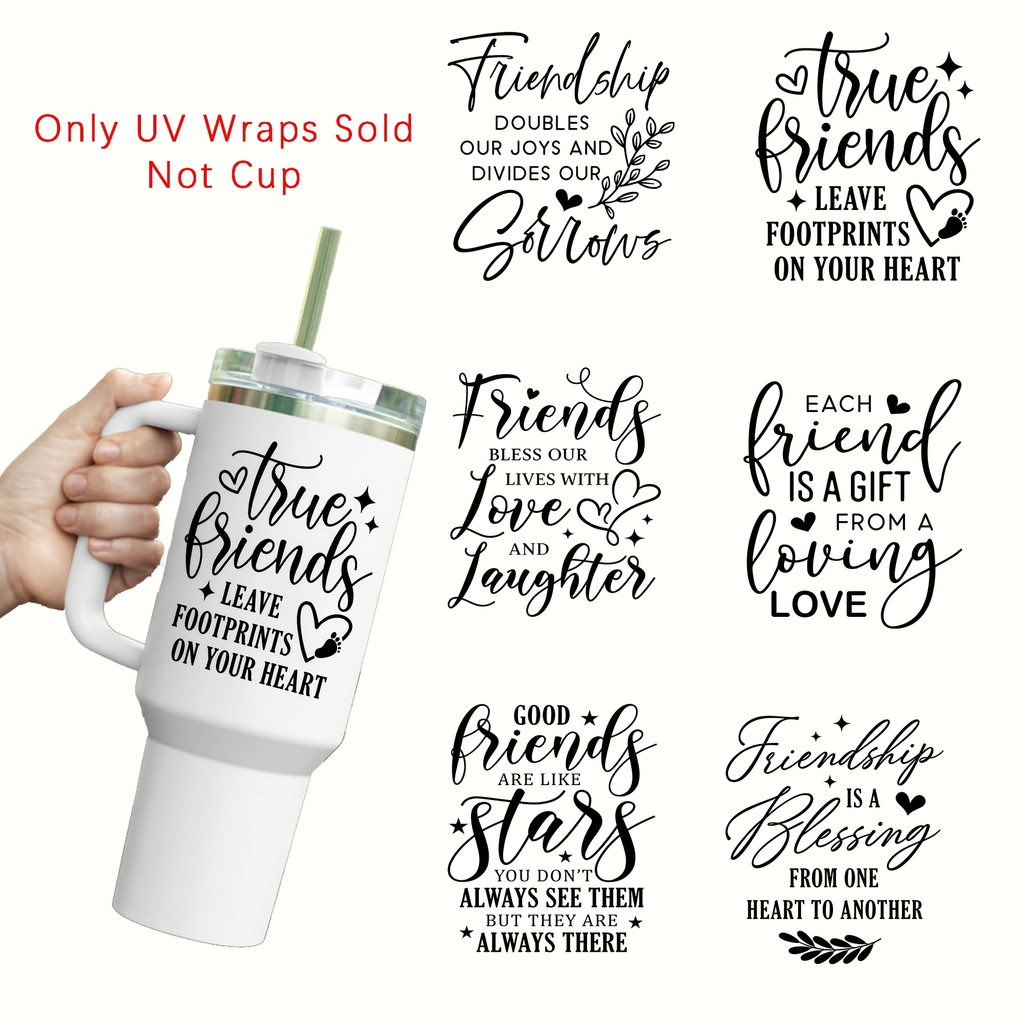 6pcs Funny Humor Slogan Uv Dtf Transfer Paper For Glass - Diy Packaging, Waterproof, Adhesive, Easy To Apply - Great For Personalizing Glassware, Bottles And Crafts
6pcs Funny Humor Slogan Uv Dtf Transfer Paper For Glass - Diy Packaging, Waterproof, Adhesive, Easy To Apply - Great For Personalizing Glassware, Bottles And Crafts