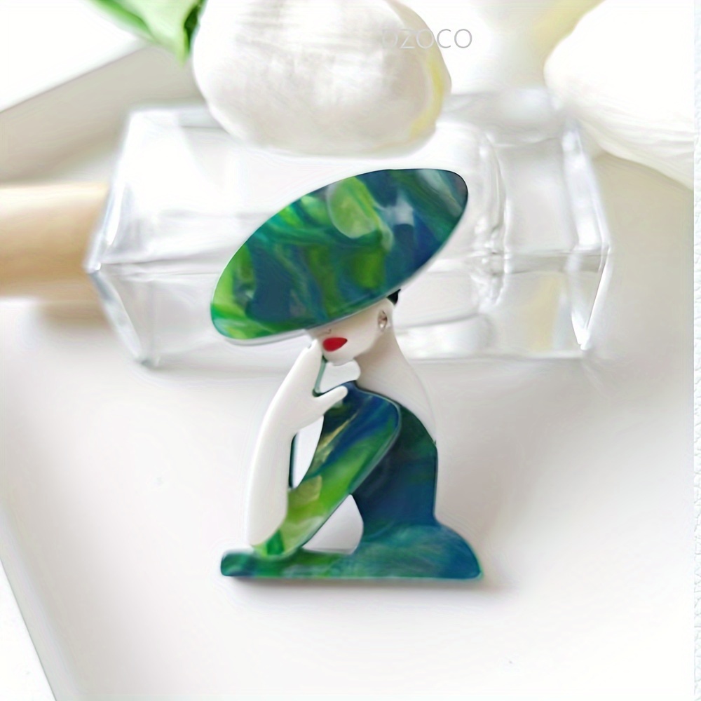 Elegant Handcrafted Acrylic Brooch - Vintage-inspired, Chic Accessory For Scarves & Jackets
Elegant Handcrafted Acrylic Brooch - Vintage-inspired, Chic Accessory For Scarves & Jackets