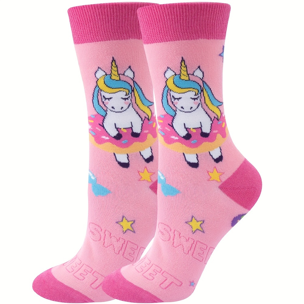 Pink Unicorn Print Socks, Cute & Stylish Mid Tube Socks, Women's Stockings & Hosiery
Pink Unicorn Print Socks, Cute & Stylish Mid Tube Socks, Women's Stockings & Hosiery
