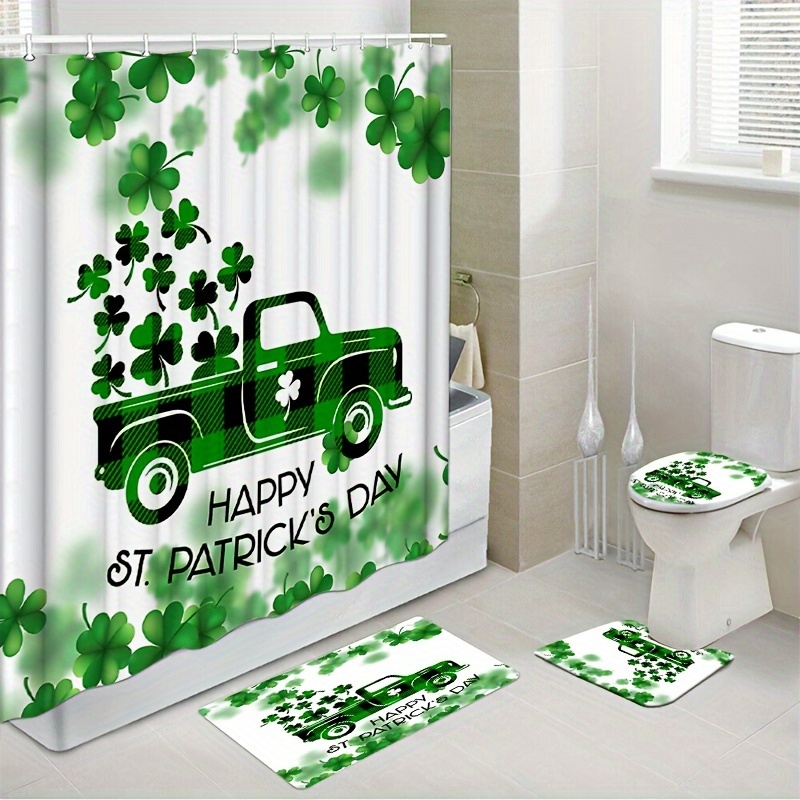 Waterproof Shower Curtain Set With 12 Hooks And Bath Mats Toilet Covers Seat For Bathroom Non-slip Rug Carpet Polyester Fabric Curtain For Windows Bathroom Accessories Home Decor
Waterproof Shower Curtain Set With 12 Hooks And Bath Mats Toilet Covers Seat For Bathroom Non-slip Rug Carpet Polyester Fabric Curtain For Windows Bathroom Accessories Home Decor