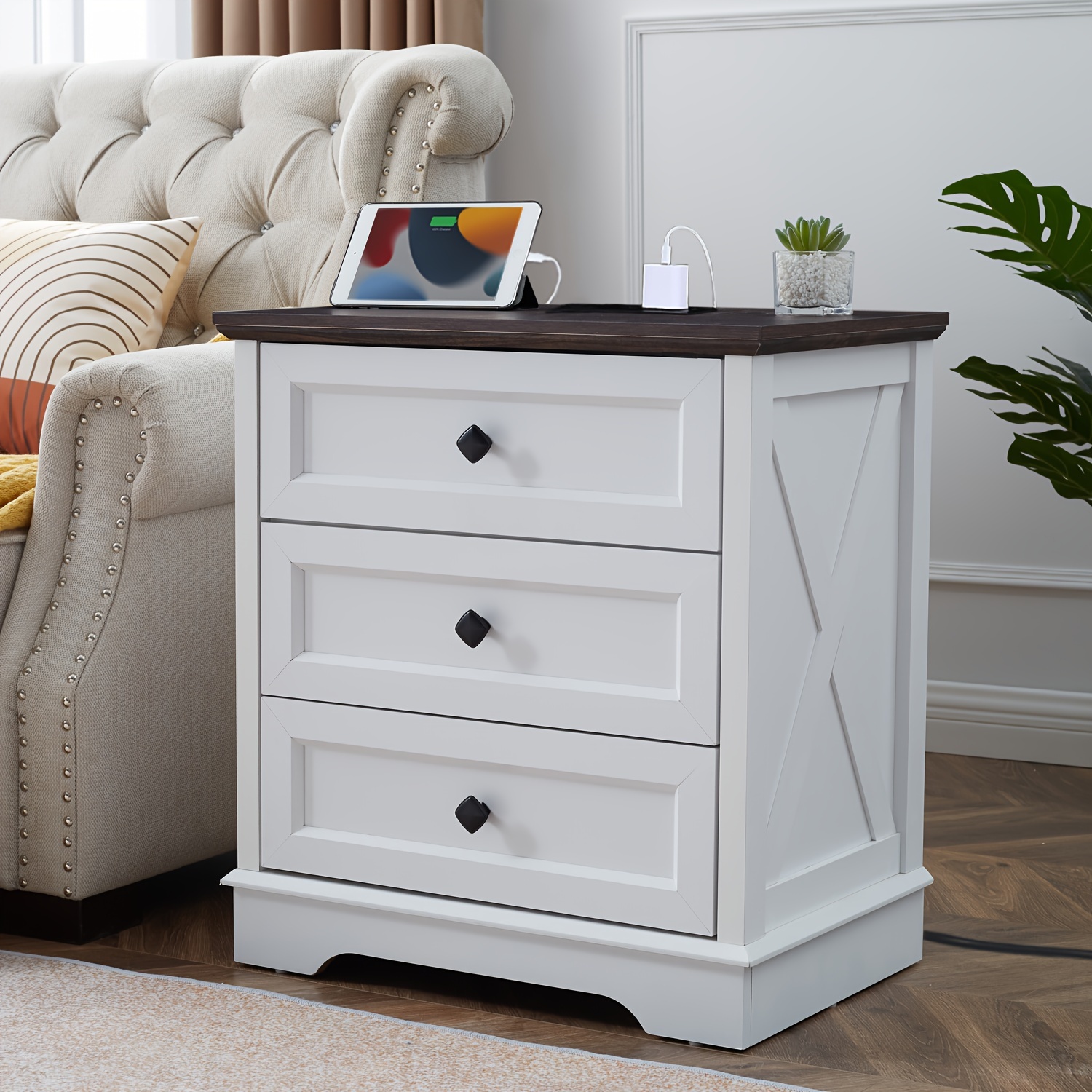 Dresser For Bedroom With 3 Drawers, Modern Dresser With Charging Station Small Chest Of Drawers, Wood Storage Organizer Dresser, End Table/nightstand For Living Room, Hallway, White
Dresser For Bedroom With 3 Drawers, Modern Dresser With Charging Station Small Chest Of Drawers, Wood Storage Organizer Dresser, End Table/nightstand For Living Room, Hallway, White