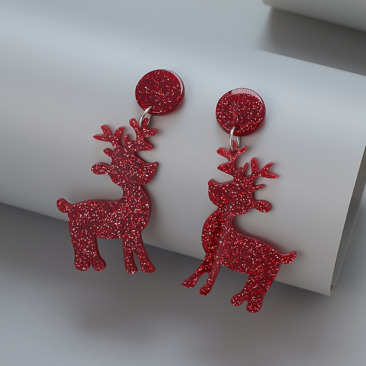 Vintage Style Cute Red Glitter Reindeer Acrylic Drop & Dangle Earrings - Stainless Steel Ear Needle - Non-mosaic Christmas Jewelry For All
Vintage Style Cute Red Glitter Reindeer Acrylic Drop & Dangle Earrings - Stainless Steel Ear Needle - Non-mosaic Christmas Jewelry For All