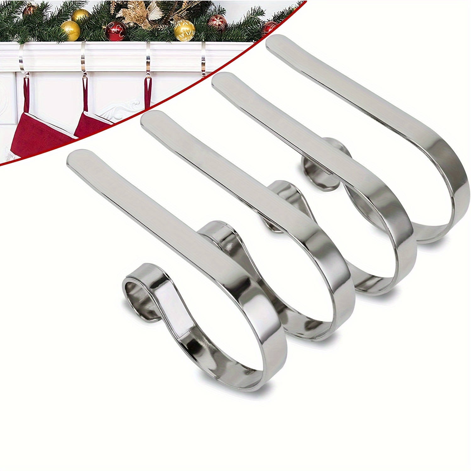 4pcs Christmas - Non-slip Transparent Silicone Fireplace Clips, Festive Holiday Decor For Party And Home Decoration
4pcs Christmas - Non-slip Transparent Silicone Fireplace Clips, Festive Holiday Decor For Party And Home Decoration