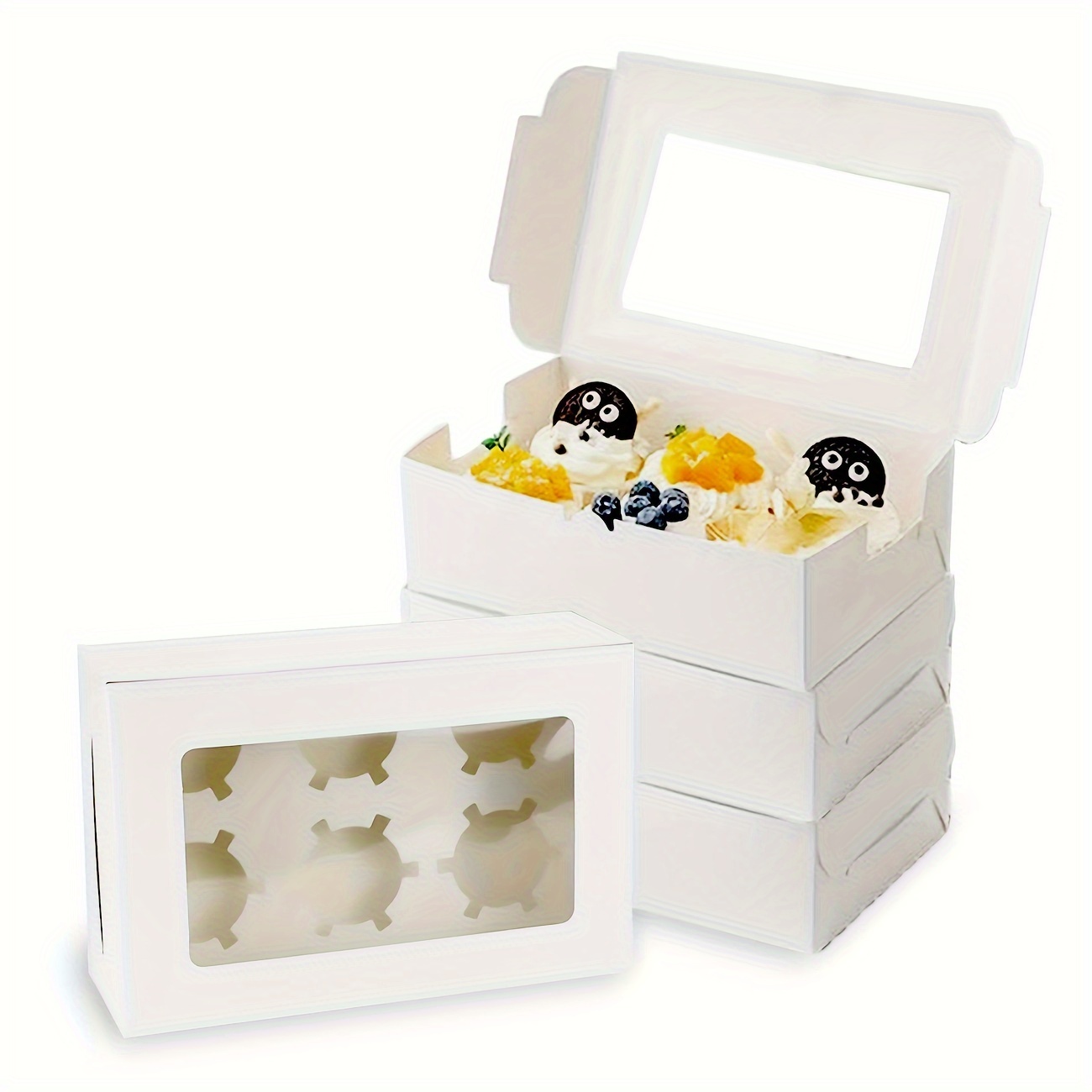 30 Packs Cupcake Boxes 9.45x6.3x2.95 Inches 6 Count Cupcake Box White Cupcake Containers With Clear Window And 6 Holder Pastry Boxes Bakery Boxes
30 Packs Cupcake Boxes 9.45x6.3x2.95 Inches 6 Count Cupcake Box White Cupcake Containers With Clear Window And 6 Holder Pastry Boxes Bakery Boxes