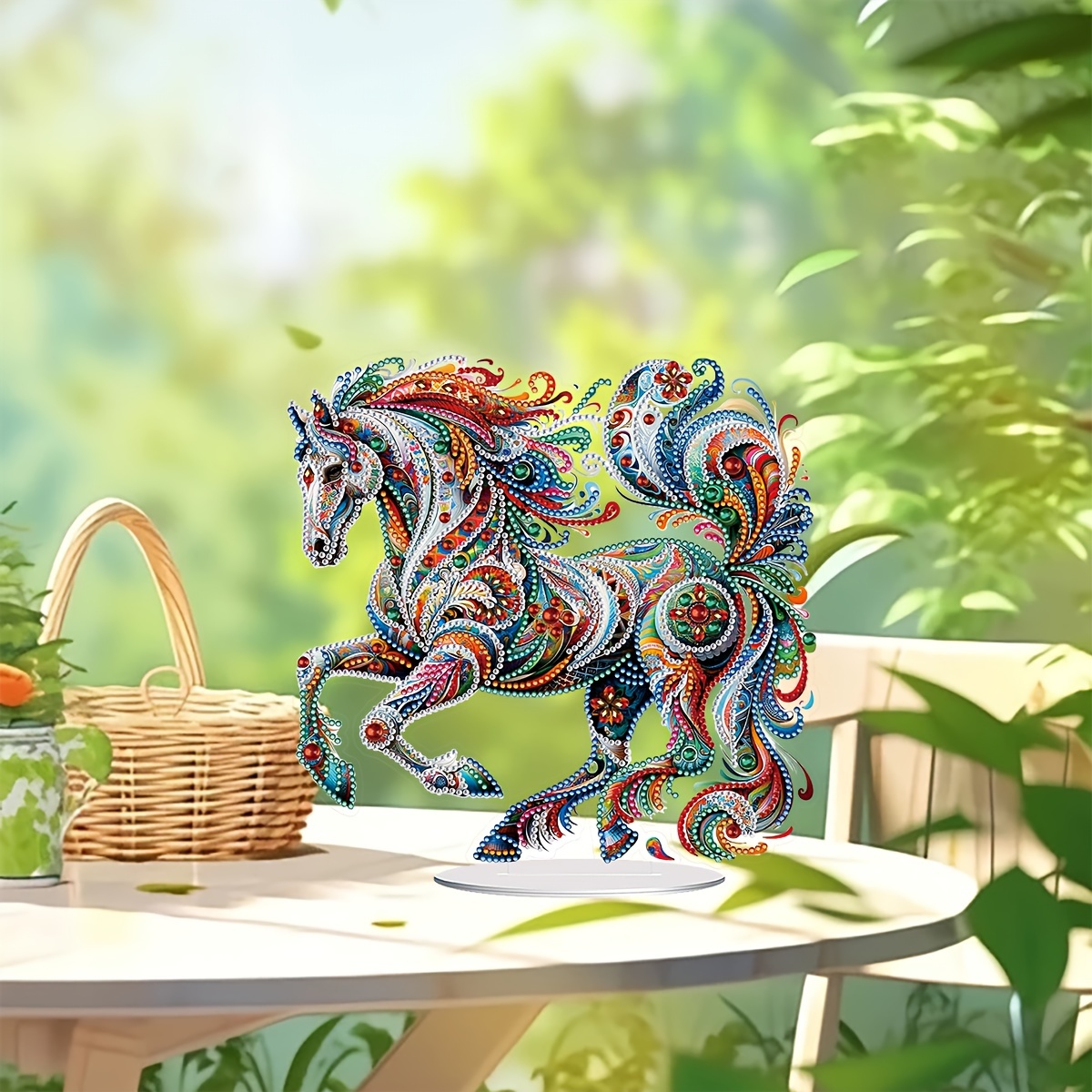 Diy 5d Animal Series Horse Desktop Decoration Set, Special-shaped Crystal Diamond Art Desktop Ornament, Acrylic Diamond Art Mosaic Craft Set, Used For Home Office Desktop Decoration And Gifts
Diy 5d Animal Series Horse Desktop Decoration Set, Special-shaped Crystal Diamond Art Desktop Ornament, Acrylic Diamond Art Mosaic Craft Set, Used For Home Office Desktop Decoration And Gifts