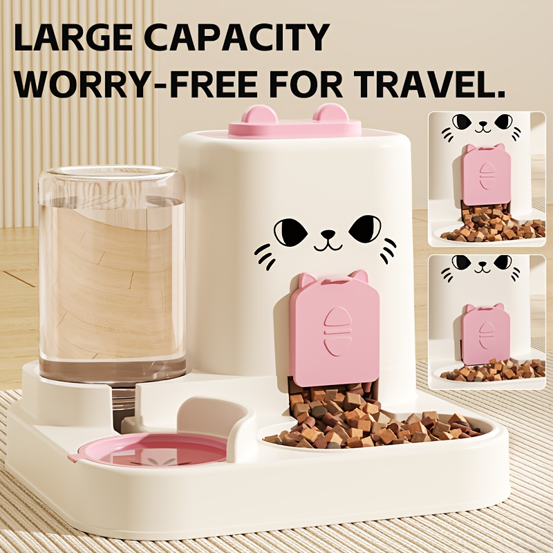 Automatic Cat Feeder And Water Dispenser Set, Plastic Pet Feeding Station, Gravity-fed Food And , No Battery Needed, With Smart Design For Cats
Automatic Cat Feeder And Water Dispenser Set, Plastic Pet Feeding Station, Gravity-fed Food And , No Battery Needed, With Smart Design For Cats