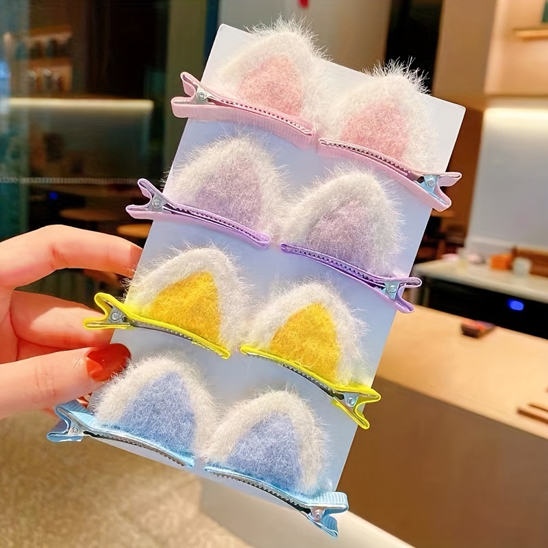 Vintage Elegant Fluffy Cat Ear Hair Clips - 2pcs Oval Shaped Color Matching Hair Accessories For Women And Girls 14+, Plastic Material With Unique Design Set
Vintage Elegant Fluffy Cat Ear Hair Clips - 2pcs Oval Shaped Color Matching Hair Accessories For Women And Girls 14+, Plastic Material With Unique Design Set