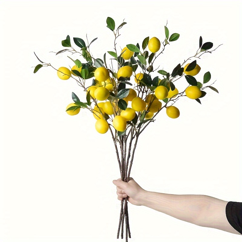 1 Set Of 5 Yellow Fruit, Lemon Fruit Lemon 37 Inch Artificial Flower For Family, Wedding And Party Decoration-fresh And Vibrant Fruit Decoration For Tables And Vases
1 Set Of 5 Yellow Fruit, Lemon Fruit Lemon 37 Inch Artificial Flower For Family, Wedding And Party Decoration-fresh And Vibrant Fruit Decoration For Tables And Vases