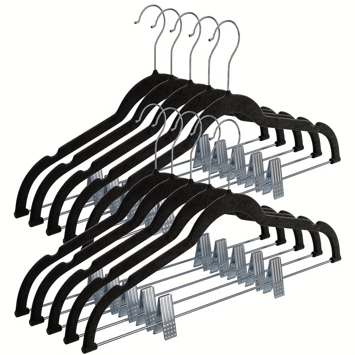 10pcs Pants Hangers, Velvet Hangers, Adjustable Clips, Heavy Duty, Non-slip Skirt Hangers, Space Saving Pants, Skirts, Coats, Dresses
10pcs Pants Hangers, Velvet Hangers, Adjustable Clips, Heavy Duty, Non-slip Skirt Hangers, Space Saving Pants, Skirts, Coats, Dresses