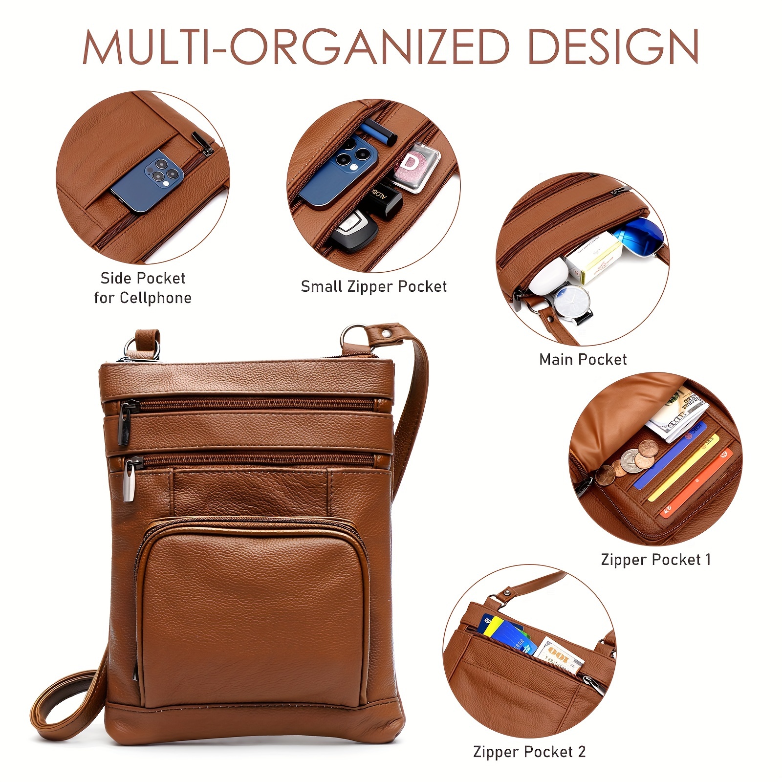 1pc Real Leather Shoulder Bag Handbag Purse Cross Body Organizer Smart Phone Pockets
1pc Real Leather Shoulder Bag Handbag Purse Cross Body Organizer Smart Phone Pockets