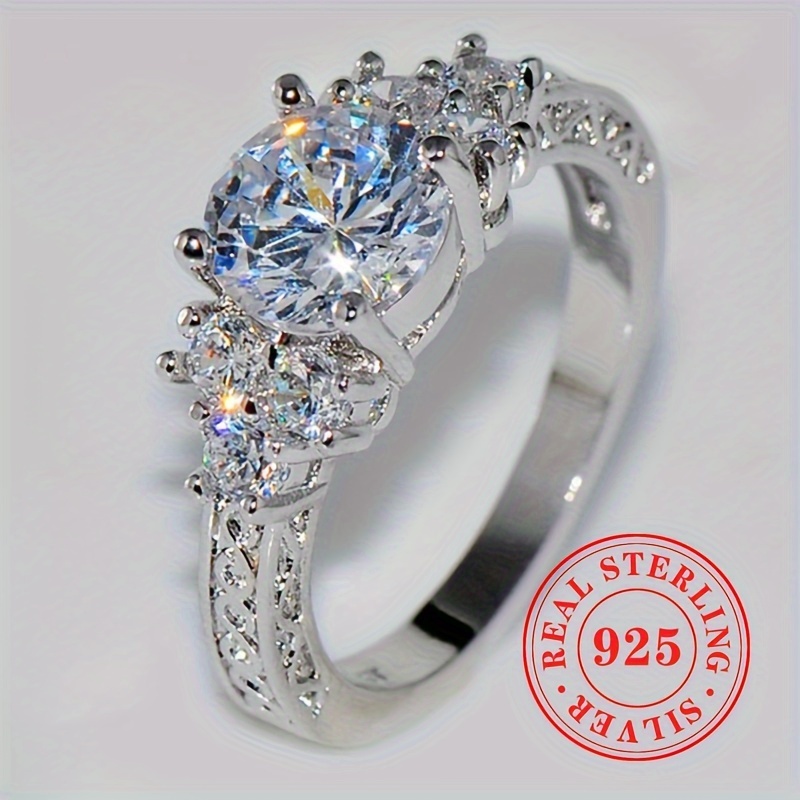 Luxurious And Round Zirconia Engagement Ring Made Of 3.5 Grams Of Pure S925 Silver, Elegant For Women's Proposal, Wedding, And Jewelry
Luxurious And Round Zirconia Engagement Ring Made Of 3.5 Grams Of Pure S925 Silver, Elegant For Women's Proposal, Wedding, And Jewelry