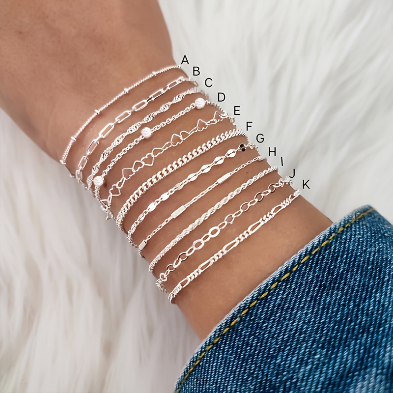 Set Of 11 Fashionable And Silvery Heart Zirconia Bracelets For Girls, Perfect For Daily Wear And Trendy Matching
Set Of 11 Fashionable And Silvery Heart Zirconia Bracelets For Girls, Perfect For Daily Wear And Trendy Matching