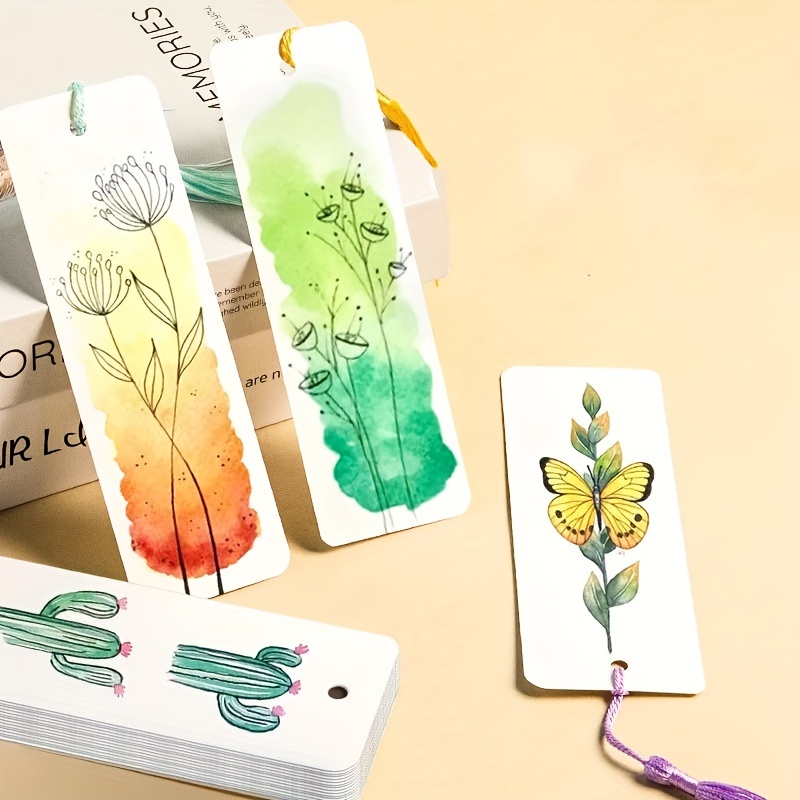 30-pack Blank Watercolor Bookmarks With Tassels, 300gsm Paper, Diy Hand-painted Art Supplies For Coloring, Acrylic & Watercolor Painting, Craft Projects & Book Markers
30-pack Blank Watercolor Bookmarks With Tassels, 300gsm Paper, Diy Hand-painted Art Supplies For Coloring, Acrylic & Watercolor Painting, Craft Projects & Book Markers