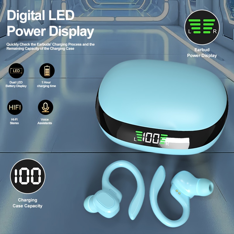Wireless Over-ear Sports Headphones, Power Digital Display, Large Battery, Sports Music Headphones
Wireless Over-ear Sports Headphones, Power Digital Display, Large Battery, Sports Music Headphones