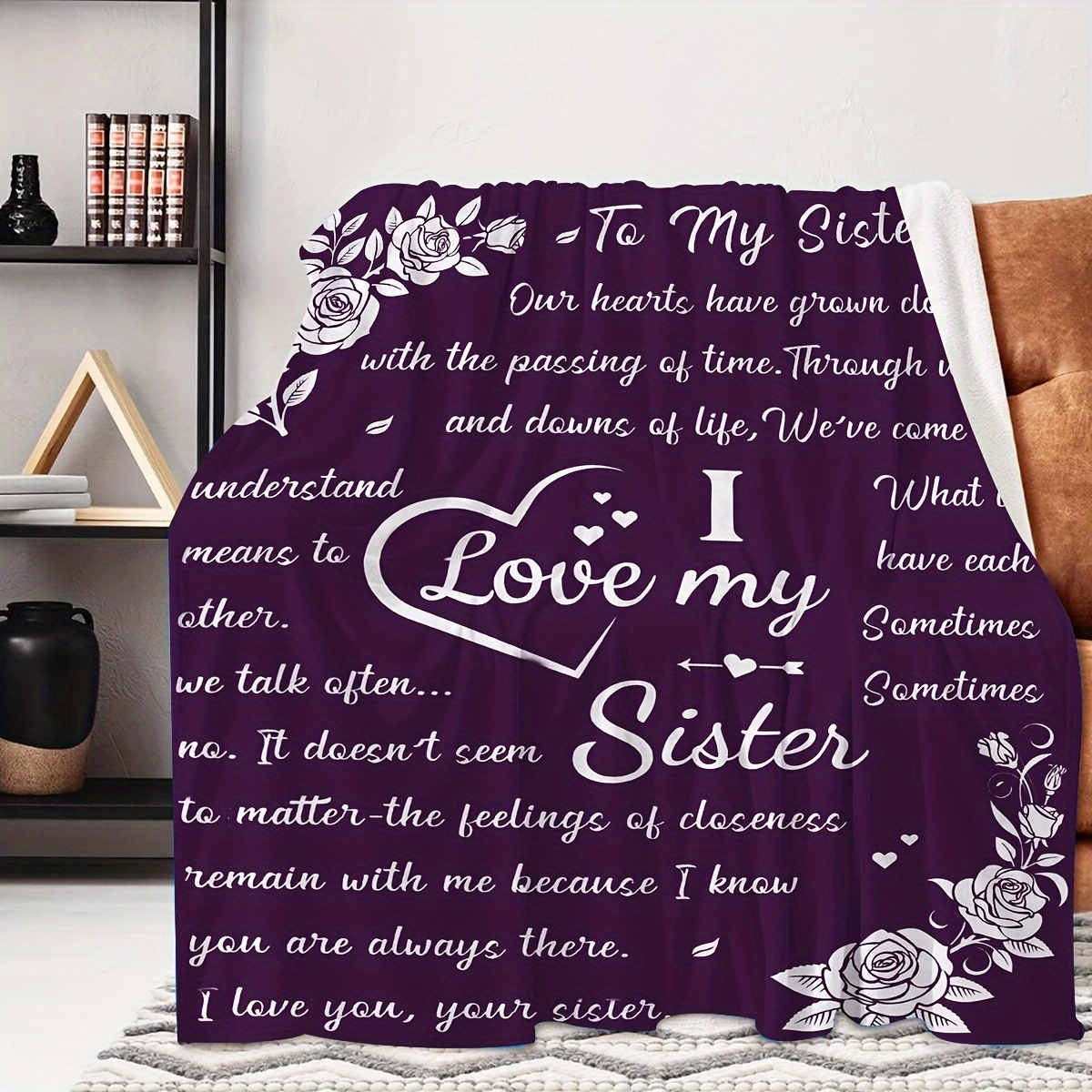 Contemporary Flannel Sister Love Throw Blanket - All Blanket For Couch, Bed, Travel, Outdoor, Camping - Machine Washable Polyester Knit Gift For Sister
Contemporary Flannel Sister Love Throw Blanket - All Blanket For Couch, Bed, Travel, Outdoor, Camping - Machine Washable Polyester Knit Gift For Sister