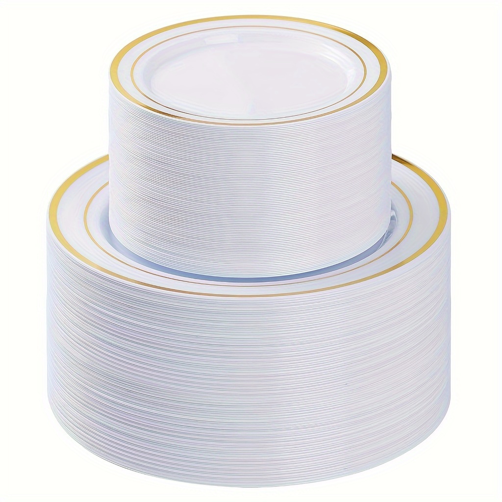 200 Golden Plastic Plates, Disposable Party Use Dinner Plates And Dessert Plates, Plastic Plates For Parties, Weddings And Birthdays, Hand Washed And Reused Golden/silvery
200 Golden Plastic Plates, Disposable Party Use Dinner Plates And Dessert Plates, Plastic Plates For Parties, Weddings And Birthdays, Hand Washed And Reused Golden/silvery