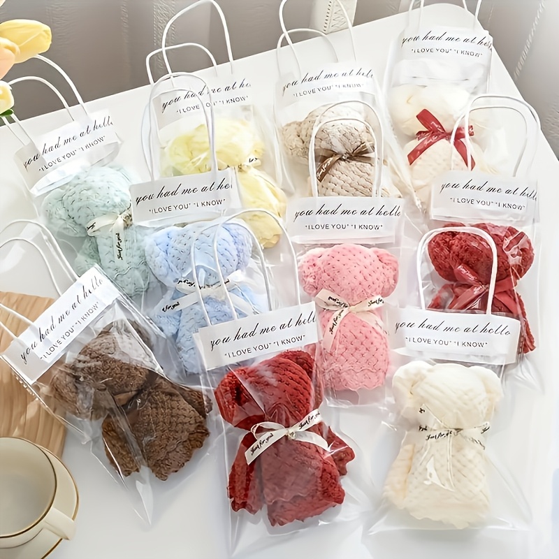 20-pack/ 10 Set Teddy Bear Towel Gift Set With Transparent Bag - No Battery, Featherless, Ideal For Christmas, Thanksgiving, New Year, Day, Wedding, Birthday Souvenir
20-pack/ 10 Set Teddy Bear Towel Gift Set With Transparent Bag - No Battery, Featherless, Ideal For Christmas, Thanksgiving, New Year, Day, Wedding, Birthday Souvenir