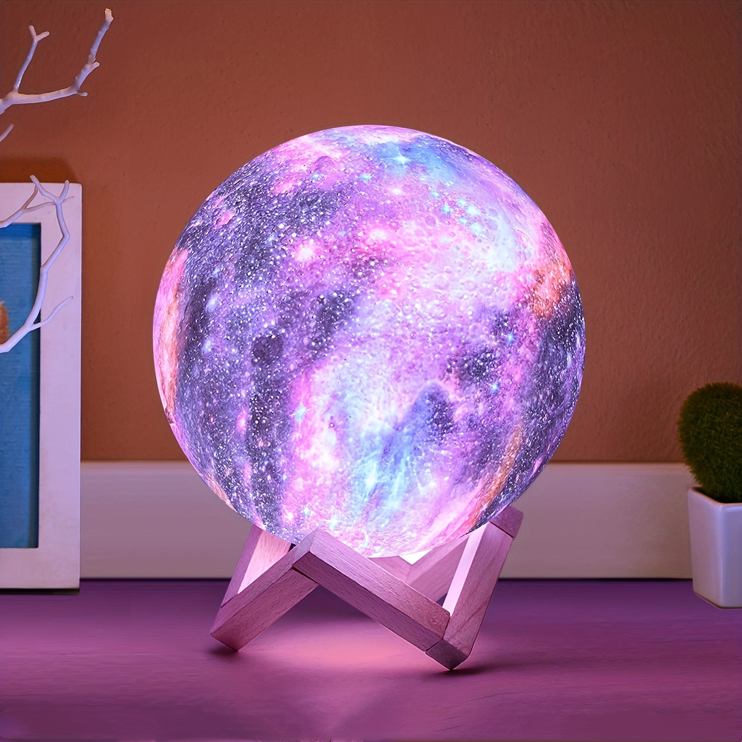 2024 Galaxy Moon Lamp - 128 Colors, Touch & Remote Control, Usb Rechargeable Led Night Light With Wooden Stand - Perfect For Bedroom Decor & Creative Gifts
2024 Galaxy Moon Lamp - 128 Colors, Touch & Remote Control, Usb Rechargeable Led Night Light With Wooden Stand - Perfect For Bedroom Decor & Creative Gifts