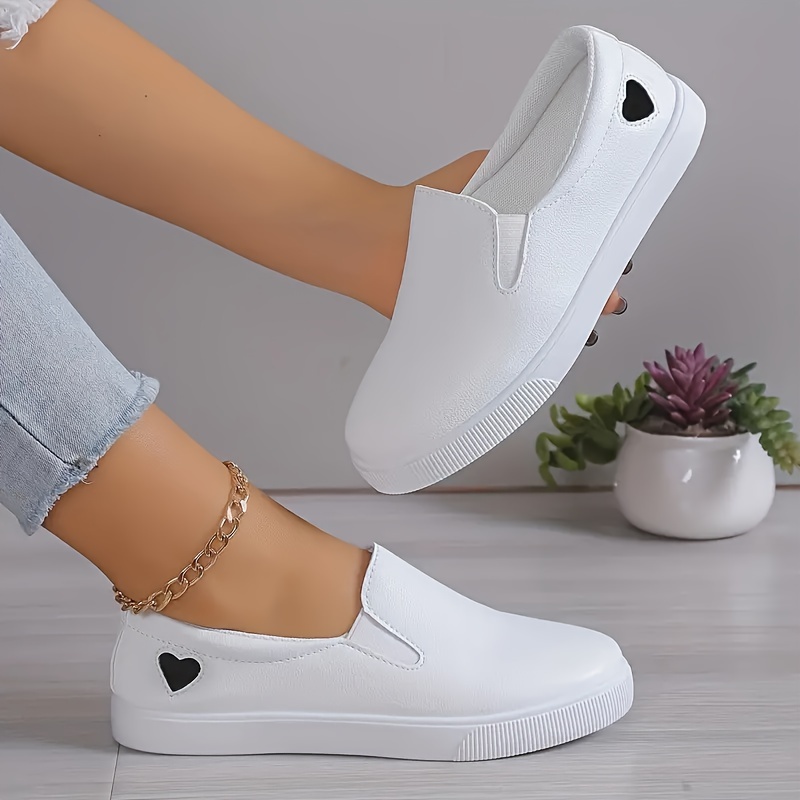 Women's Heart Pattern Flat Shoes, Casual Slip On Outdoor Shoes, Lightweight Low Top Shoes
Women's Heart Pattern Flat Shoes, Casual Slip On Outdoor Shoes, Lightweight Low Top Shoes