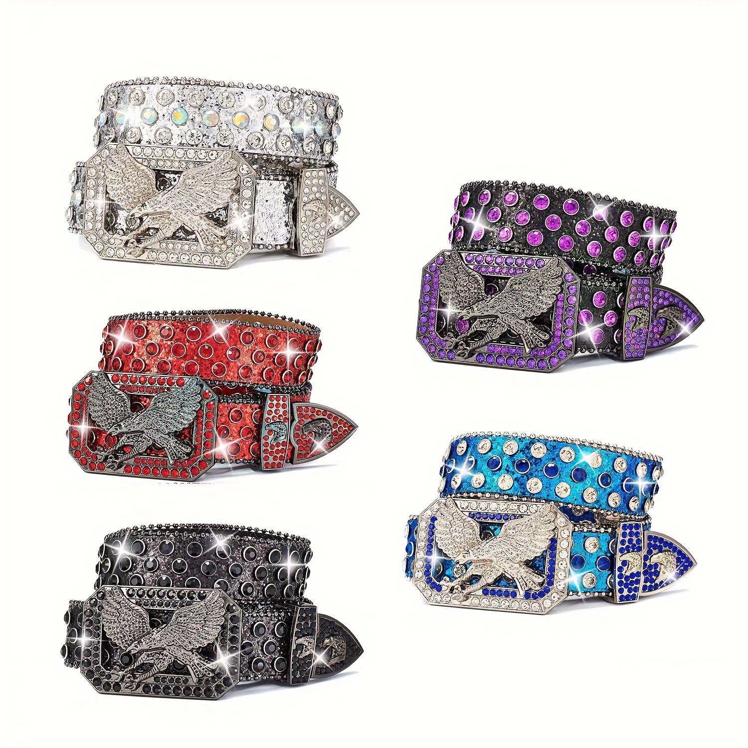 1pc Ceinture pour Homme de Luxe Léger Exagéré Style Punk avec Incrustation de Strass Aigle Volant Ceinture de Mode Rock
1pc Ceinture pour Homme de Luxe Léger Exagéré Style Punk avec Incrustation de Strass Aigle Volant Ceinture de Mode Rock