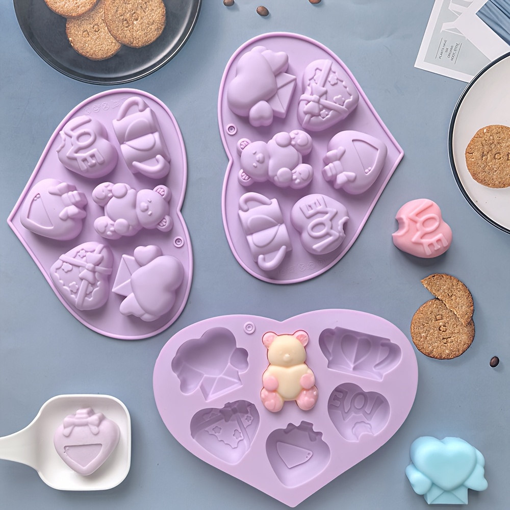 1/2/3pcs Valentine's Day Theme Chocolate Silicone Diy Gummy Candy Mold Bear Shape Baking Resin Soap Wax Melting Ice Cube Jelly Mold
1/2/3pcs Valentine's Day Theme Chocolate Silicone Diy Gummy Candy Mold Bear Shape Baking Resin Soap Wax Melting Ice Cube Jelly Mold