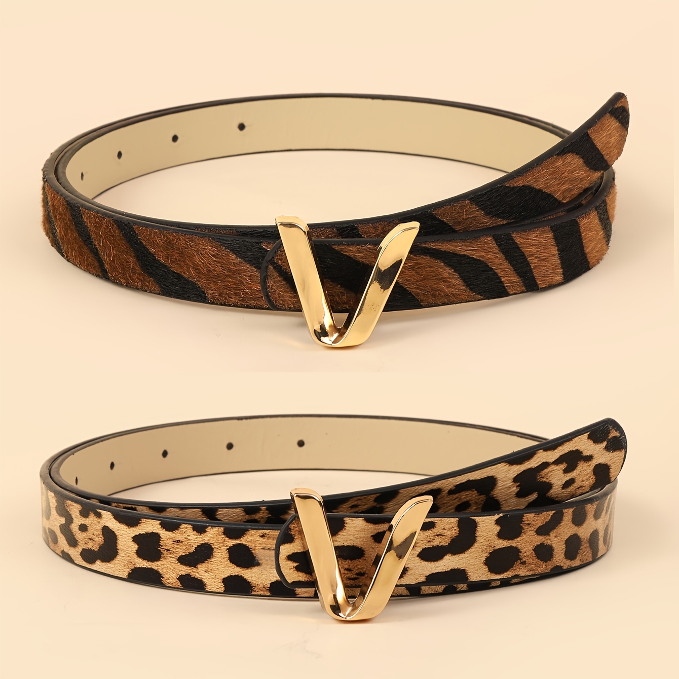 1pc Women' Pu Leather Belt With - Leopard & Zebra Print, Animal Patterns, Retro Bohemian Style For Dresses, Jeans, And Casual Wear, Belt For Dress
1pc Women' Pu Leather Belt With - Leopard & Zebra Print, Animal Patterns, Retro Bohemian Style For Dresses, Jeans, And Casual Wear, Belt For Dress