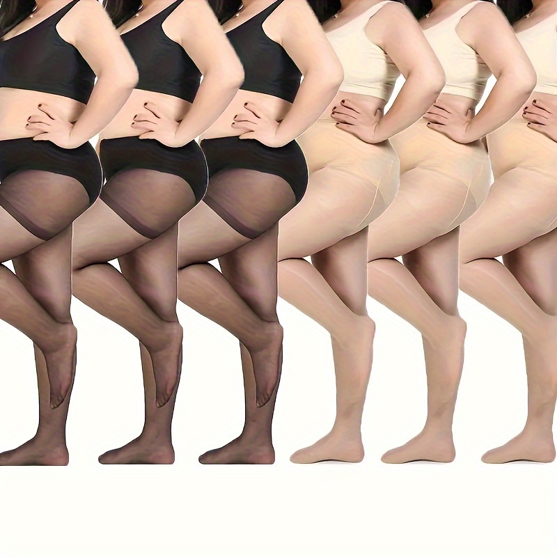 6 Pairs Women's Plus Casual Tights, Plus Size Solid Ultra-thin High Waist Slimming Pantyhose For 0xl-2xl
6 Pairs Women's Plus Casual Tights, Plus Size Solid Ultra-thin High Waist Slimming Pantyhose For 0xl-2xl