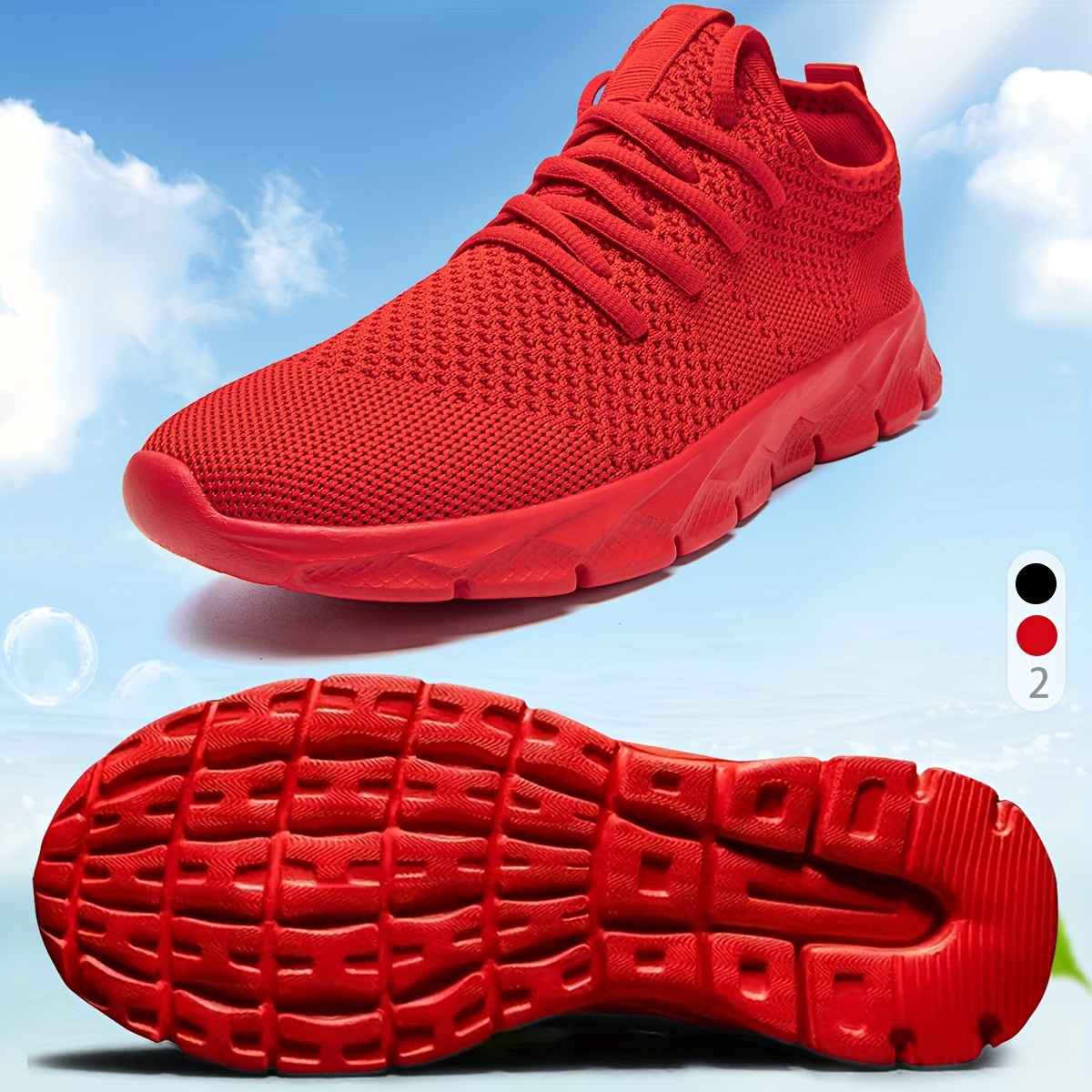 Plus Size Men's Solid Woven Knit Breathable Running Shoes, Comfy Non Slip Lace Up Soft Sole Sneakers, Best Gifts For Christmas
Plus Size Men's Solid Woven Knit Breathable Running Shoes, Comfy Non Slip Lace Up Soft Sole Sneakers, Best Gifts For Christmas