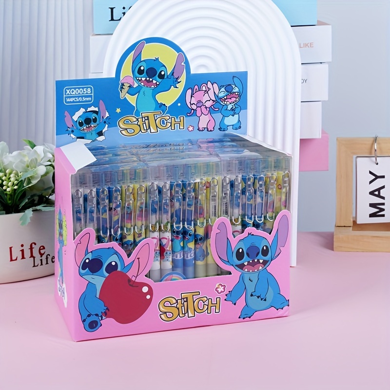 Ume Disney Stitch 12-pack 0.55mm Gel Pens, Retractable Press Pen, Black Ink, Water-resistant Stick Pen, Medium Point Oval Body For School Stationery, Age 14+
Ume Disney Stitch 12-pack 0.55mm Gel Pens, Retractable Press Pen, Black Ink, Water-resistant Stick Pen, Medium Point Oval Body For School Stationery, Age 14+