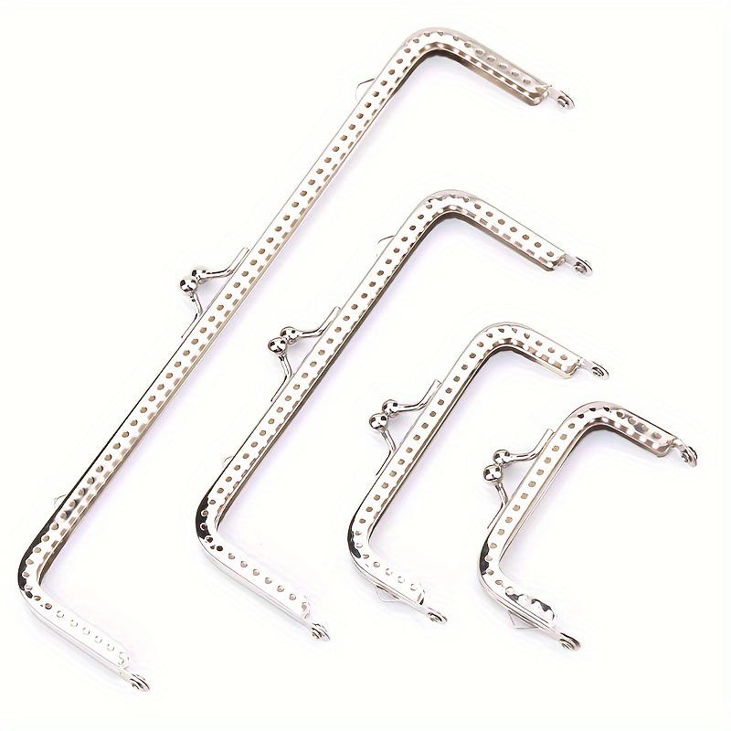 4pcs Metal Purse Frame Handle With Clasp Lock, Bag Making, Sewing, And Crafting - Cell Phone Purses Accessories For Diy Projects, Diy Wallet Making
4pcs Metal Purse Frame Handle With Clasp Lock, Bag Making, Sewing, And Crafting - Cell Phone Purses Accessories For Diy Projects, Diy Wallet Making