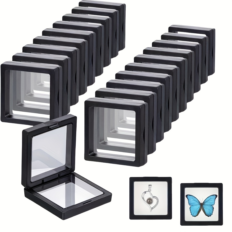 20pcs Plastic 3d Frames, Jewelry, Coins & Collectibles Box, Clear Viewing Packaging, With For Craft Shows, Home Decor & Beading Supplies
20pcs Plastic 3d Frames, Jewelry, Coins & Collectibles Box, Clear Viewing Packaging, With For Craft Shows, Home Decor & Beading Supplies