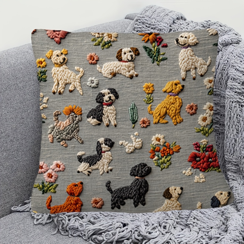 1pc Contemporary Dog And Throw Pillow Cover, 18x18 Inch, Soft Polyester, Machine Washable, Zipper Closure, Decorative For Room Types - K12190502
1pc Contemporary Dog And Throw Pillow Cover, 18x18 Inch, Soft Polyester, Machine Washable, Zipper Closure, Decorative For Room Types - K12190502