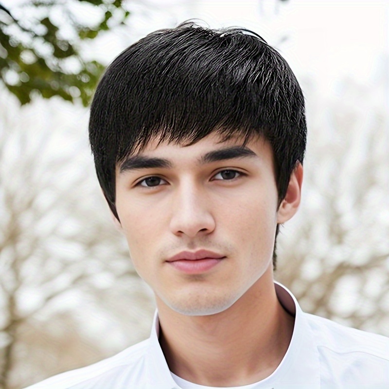 Wig Short Straight Hair Men's Cover Wig Men Breathable Natural Realistic Block Wig Short Hair
Wig Short Straight Hair Men's Cover Wig Men Breathable Natural Realistic Block Wig Short Hair