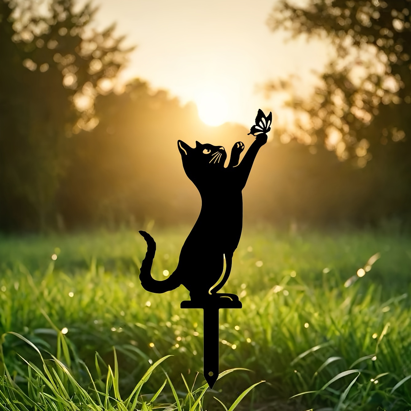 Whimsical Cat & Butterfly Metal Garden Stake - Outdoor Decor For Thanksgiving, Lawn, Patio
Whimsical Cat & Butterfly Metal Garden Stake - Outdoor Decor For Thanksgiving, Lawn, Patio