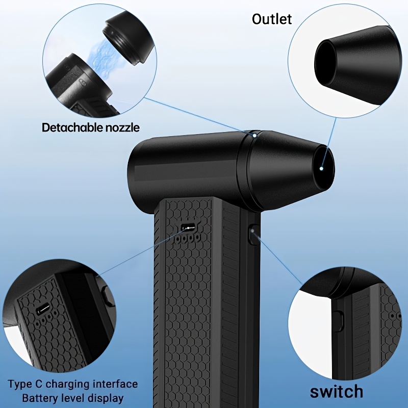 Jkuoo Turbo Snow Blower Fan, 130000rpm Cordless With 8000mah Lithium Battery, 3- Adjustable, Plastic, For Car , School Playground, Christmas Gift
Jkuoo Turbo Snow Blower Fan, 130000rpm Cordless With 8000mah Lithium Battery, 3- Adjustable, Plastic, For Car , School Playground, Christmas Gift