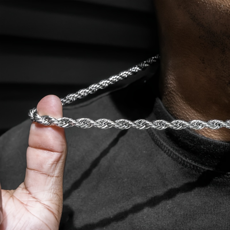 Men's 5mm Stainless Steel Necklace Stainless Steel Necklace Rope Chain Fashionable Accessories For Men And Women
Men's 5mm Stainless Steel Necklace Stainless Steel Necklace Rope Chain Fashionable Accessories For Men And Women