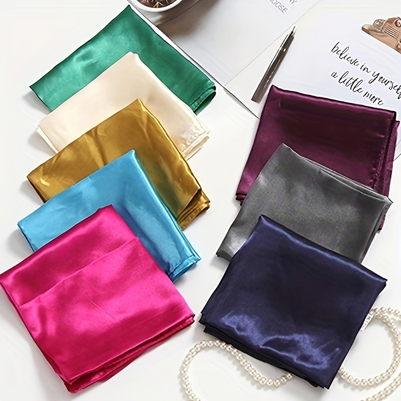 1pc Elegant Polyester Square Scarf, 23.62 Inch Satin Neck Scarf, Woven Decorative Headband, Plain
1pc Elegant Polyester Square Scarf, 23.62 Inch Satin Neck Scarf, Woven Decorative Headband, Plain
