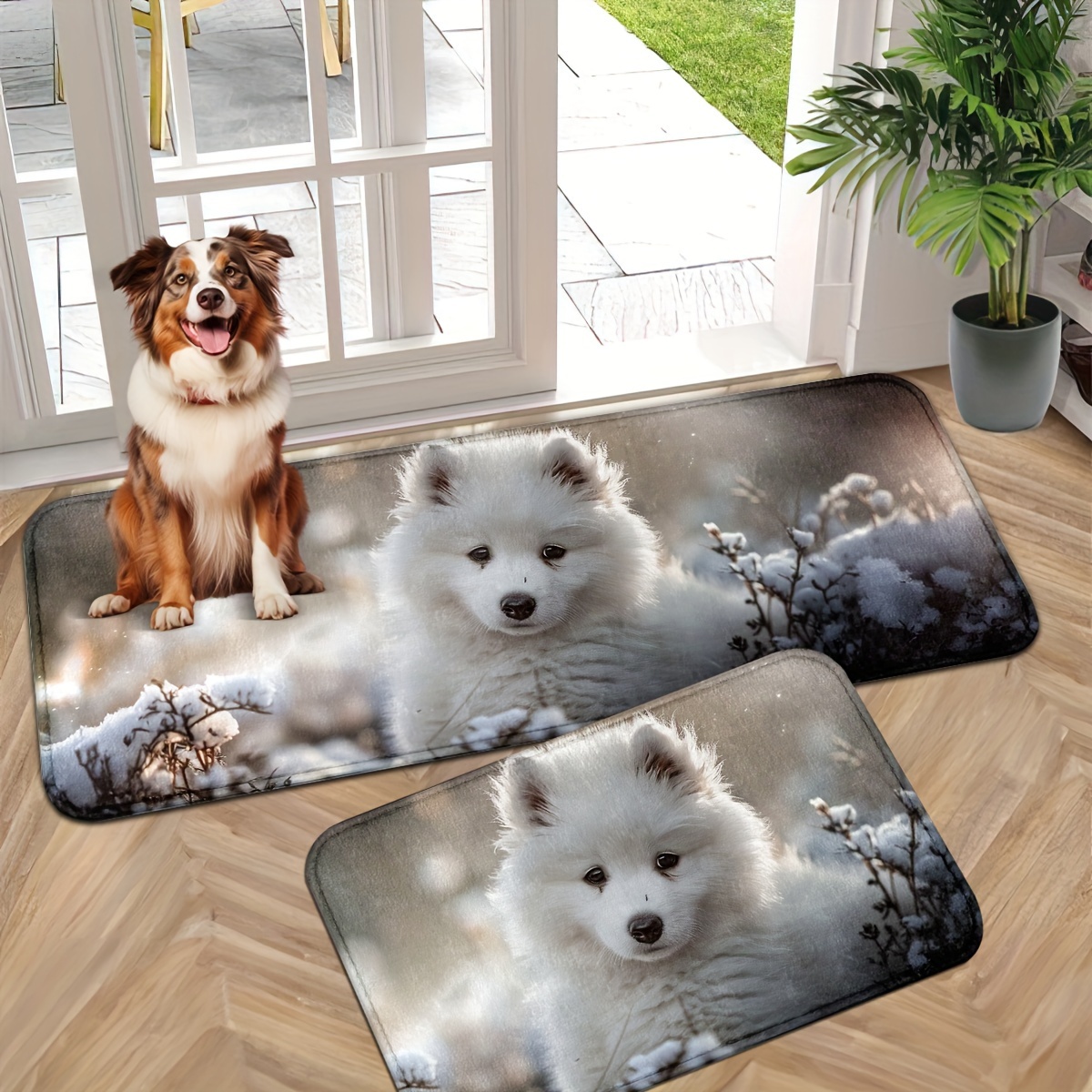Tapis de Porte Samoyède - Antidérapant, Lavable en Machine, Tapis d'Entrée Intérieur pour l'
Tapis de Porte Samoyède - Antidérapant, Lavable en Machine, Tapis d'Entrée Intérieur pour l'