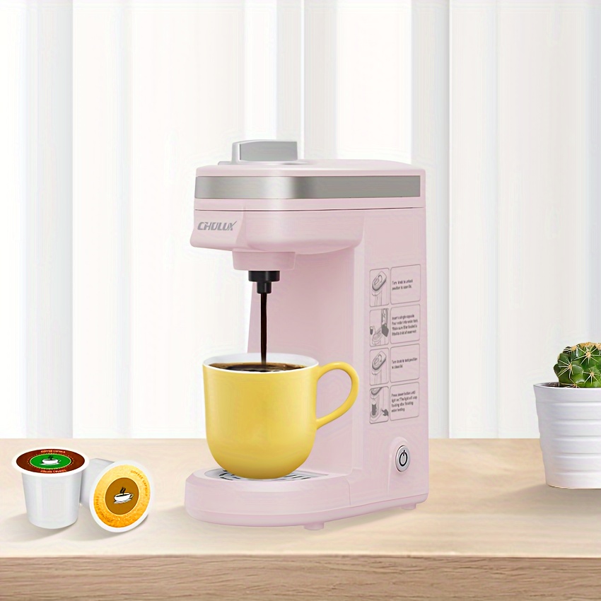 Chulux Pink Coffee Maker With Reusable Coffee Filter Pod Capsule Ground Coffee , Mini Single Cup Coffee Machine With 12 Ounce Built-in Water , For Fast Brewing
Chulux Pink Coffee Maker With Reusable Coffee Filter Pod Capsule Ground Coffee , Mini Single Cup Coffee Machine With 12 Ounce Built-in Water , For Fast Brewing