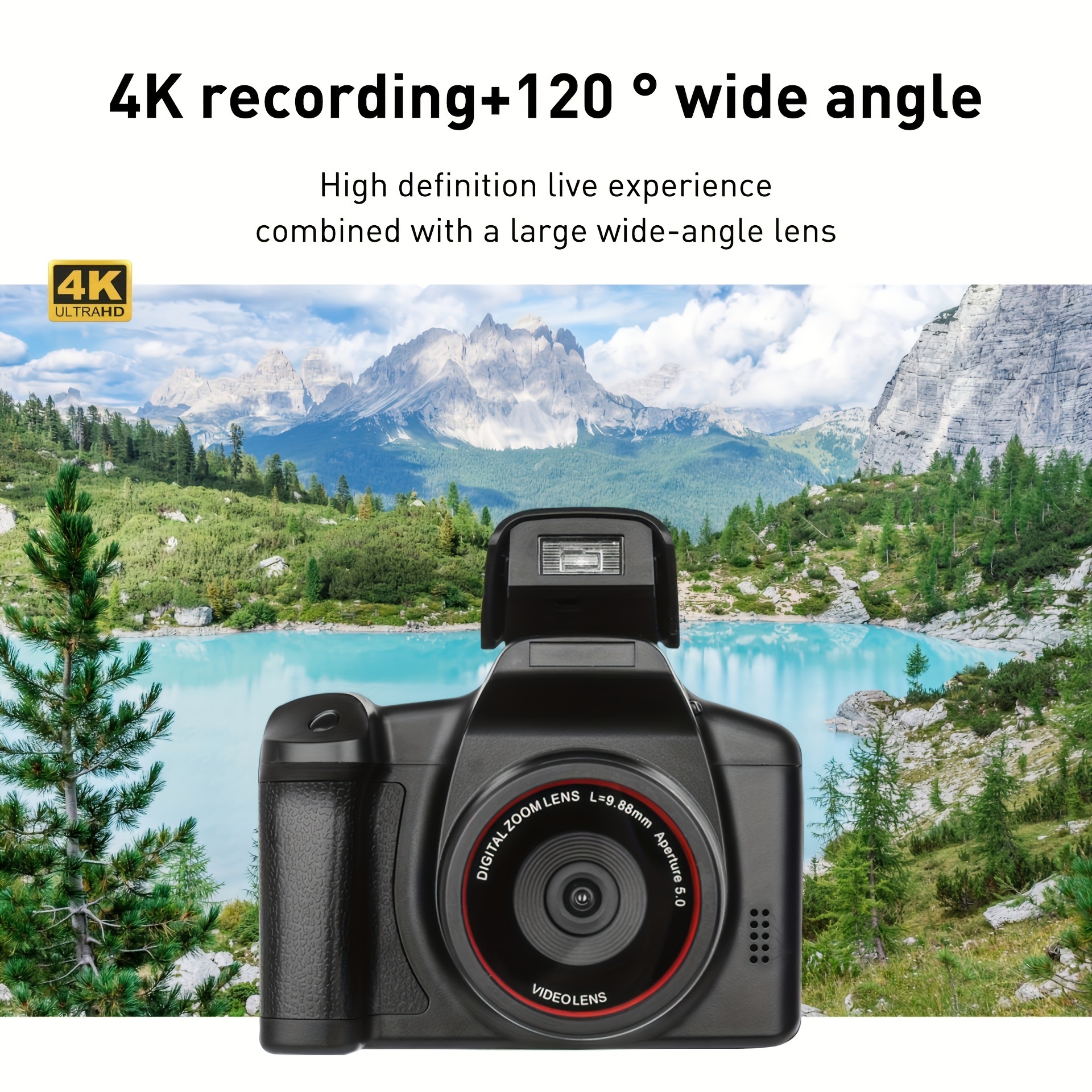 Hd Digital Camera Can Take Photos And Videos 2.4 Inch Screen Display 16x Digital Zoom Slr Camera Christmas New Year Gift Battery Not Included, 4 Aa Batteries Required
Hd Digital Camera Can Take Photos And Videos 2.4 Inch Screen Display 16x Digital Zoom Slr Camera Christmas New Year Gift Battery Not Included, 4 Aa Batteries Required