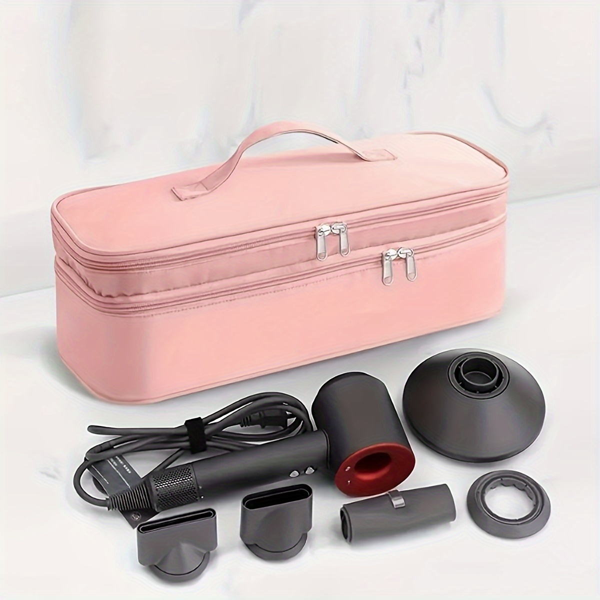 1pc Portable Large Capacity Storage Bag For Hair Dryer And Styling Tools, Polyester, Casual, With Handle, For Ladies
1pc Portable Large Capacity Storage Bag For Hair Dryer And Styling Tools, Polyester, Casual, With Handle, For Ladies