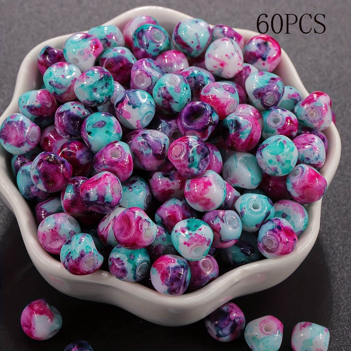 60pcs Boxed Colorful Smudged Glass Crystal Loose Beads For Jewelry Making Diy Handmade Beaded Bracelet Necklace Mobile Phone Chain Accessories
60pcs Boxed Colorful Smudged Glass Crystal Loose Beads For Jewelry Making Diy Handmade Beaded Bracelet Necklace Mobile Phone Chain Accessories