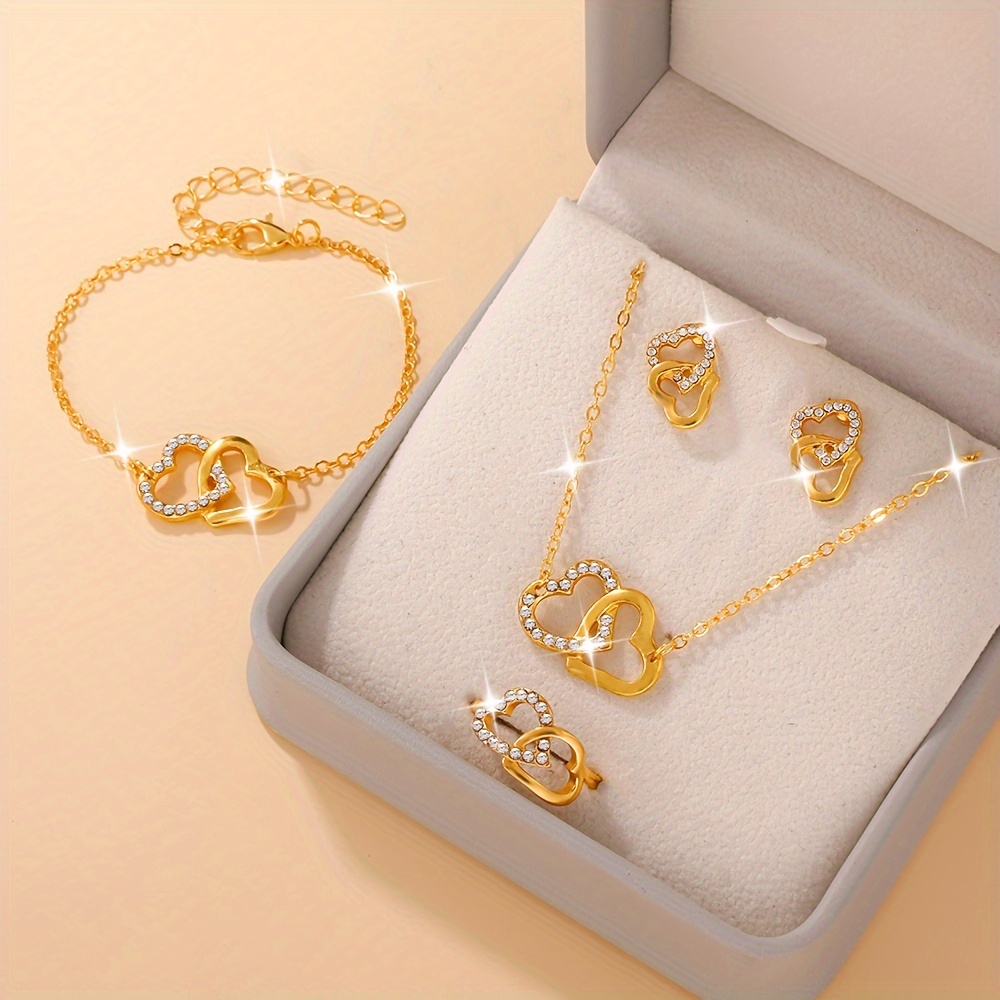 5pcs/set -shaped Women's Jewelry Set, Jewelry Set, 1pc Necklace+1pc +2pcs +1pc Bracelet, Jewelry Set For Women
5pcs/set -shaped Women's Jewelry Set, Jewelry Set, 1pc Necklace+1pc +2pcs +1pc Bracelet, Jewelry Set For Women