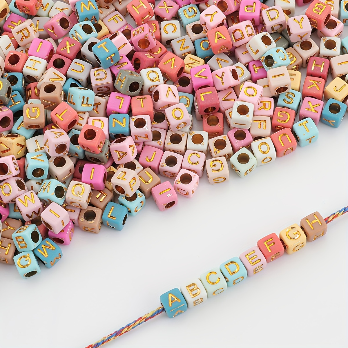 200pcs Acrylic Alphabet Letter Beads With Multicolor Background For Jewelry Making, Diy Crafts, Necklaces, And Keychain Accessories
200pcs Acrylic Alphabet Letter Beads With Multicolor Background For Jewelry Making, Diy Crafts, Necklaces, And Keychain Accessories