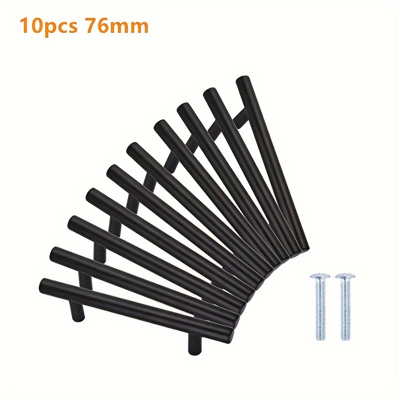 10pcs Black T-handle 64/76/96mm Solid Stainless Steel Cabinet Pull, Hole 3in 76mm, Total Length 5in 127mm, Furniture Drawer Pull, 1pc
10pcs Black T-handle 64/76/96mm Solid Stainless Steel Cabinet Pull, Hole 3in 76mm, Total Length 5in 127mm, Furniture Drawer Pull, 1pc