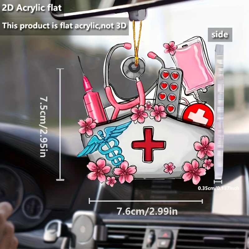 1pc 2d Nurses Day Nurse Cap Acrylic Creative Car Pendant, Holiday Decoration, Backpack Pendant, Party Gifts, New Year Decorations
1pc 2d Nurses Day Nurse Cap Acrylic Creative Car Pendant, Holiday Decoration, Backpack Pendant, Party Gifts, New Year Decorations