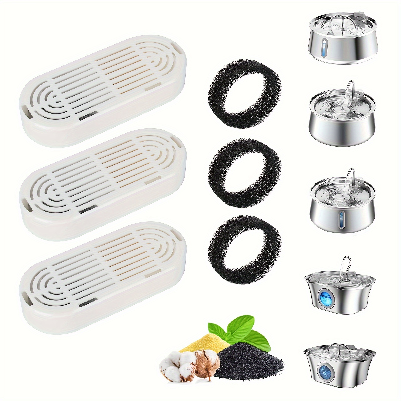 Cat Water Fountain Filter Replacement For 3.2l/108oz And 4l/134oz Stainless Steel Pet Fountains - Pre-filter Sponges Included
Cat Water Fountain Filter Replacement For 3.2l/108oz And 4l/134oz Stainless Steel Pet Fountains - Pre-filter Sponges Included